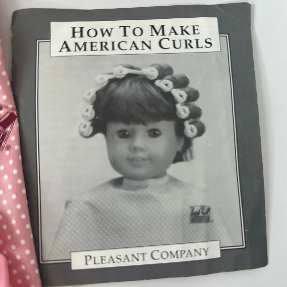 Pleasant Company American Girl Doll Hair‎ Curling Set Cape & Curlers